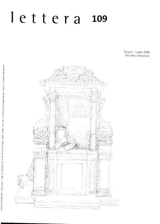 LETTERA 109 GIUGNO-LUGLIO 2000