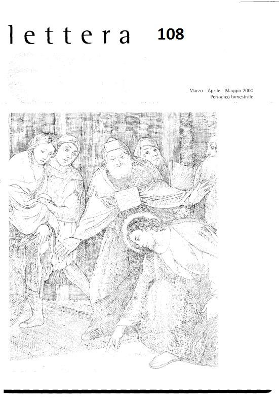 LETTERA 108 MARZO-APRILE-MAGGIO 2000