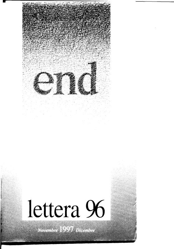 LETTERA 96 NOVEMBRE-DICEMBRE 1997