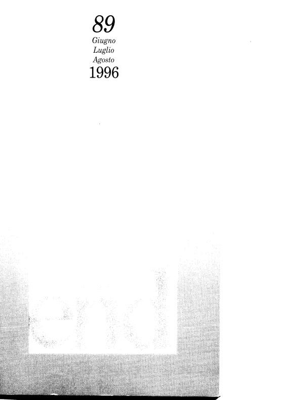 LETTERA 89 GIUGNO-LUGLIO-AGOSTO 1996