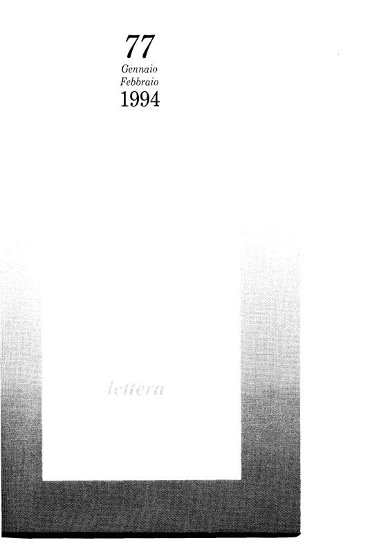 LETTERA 77 GENNAIO-FEBBRAIO 1994
