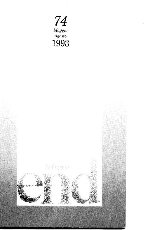 LETTERA 74 MAGGIO-AGOSTO 1993