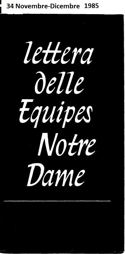 LETTERA 34 NOVEMBRE-DICEMBRE 1985