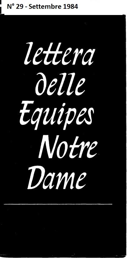 LETTERA 29 - NOVEMBRE  1984