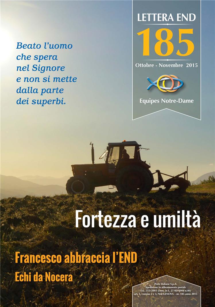 LETTERA 185 OTTOBRE-NOVEMBRE 2015