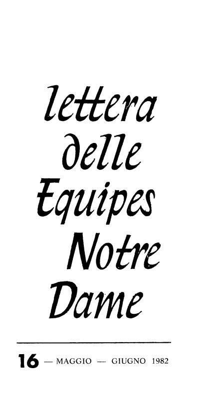 LETTERA 16 MAGGIO-GIUGNO 1982