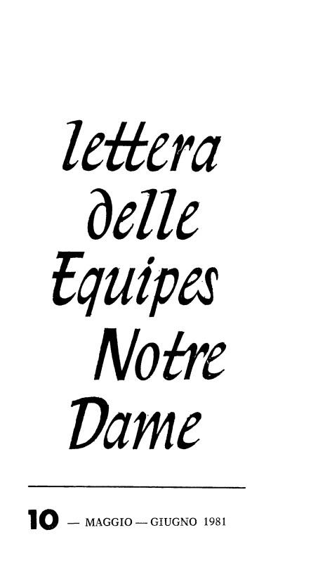 LETTERA 10 MAGGIO-GIUGNO 1981