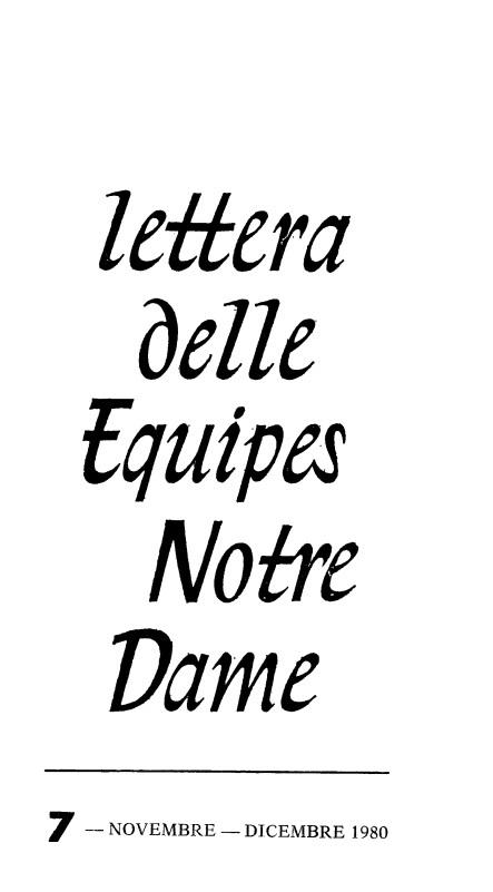 LETTERA 7 NOVEMBRE-DICEMBRE 1980