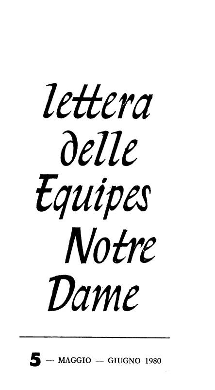 LETTERA 5 MAGGIO-GIUGNO 1980