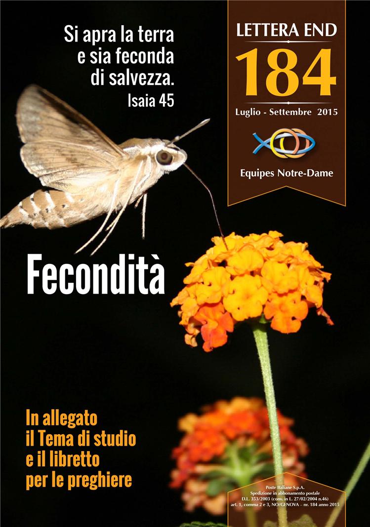 LETTERA 184 LUGLIO - SETTEMBRE 2015