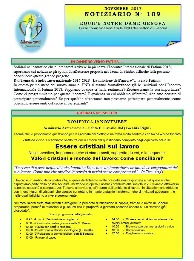 NOTIZIARIO DEI SETTORI DI GENOVA