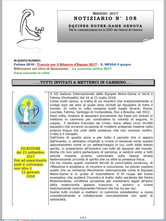 NOTIZIARIO DEI SETTORI DI GENOVA