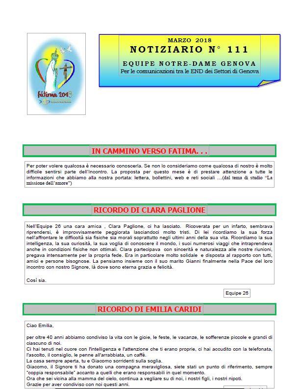NOTIZIARIO DEI SETTORI DI GENOVA