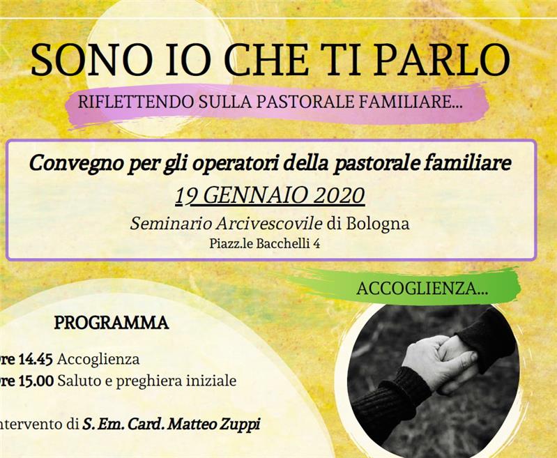 BOLOGNA: INCONTRO "SONO IO CHE TI PARLO"