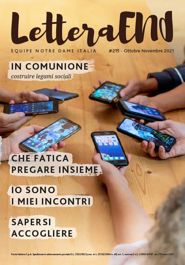 LETTERA 215 - OTTOBRE-NOVEMBRE 2021
