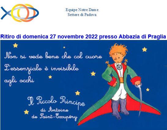 Settore di Padova - RITIRO DI AVVENTO - 27 NOVEMBRE 2022