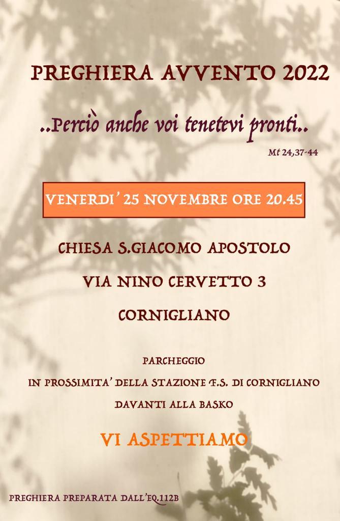 INTERSETTORE GENOVA - Preghiera di Avvento