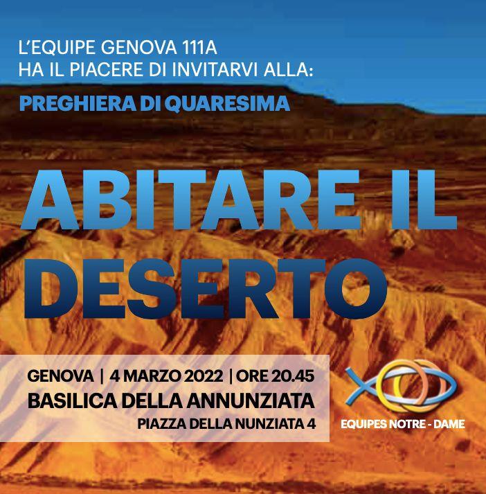 INTERSETTORE GENOVA - Preghiera di Quaresima 2022