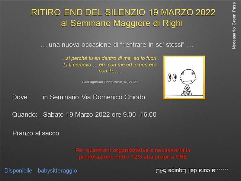 INTERSETTORE GENOVA - Ritiro del Silenzio 2022