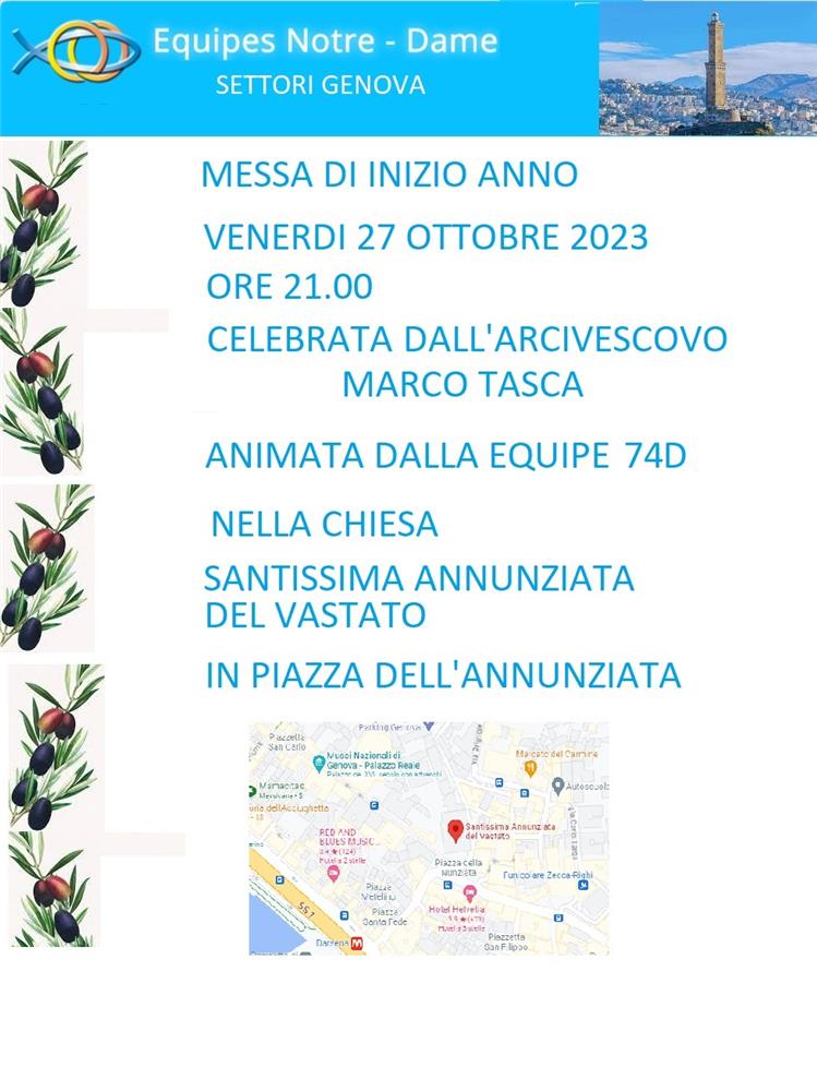 INTERSETTORE GENOVA - S. Messa di inizio anno 2023