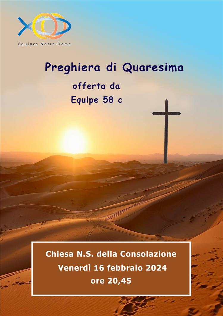 INTERSETTORE GENOVA - Preghiera di Quaresima 2024
