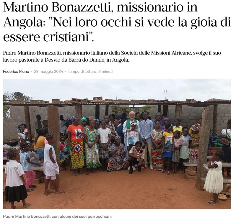 Padre Martino in Angola